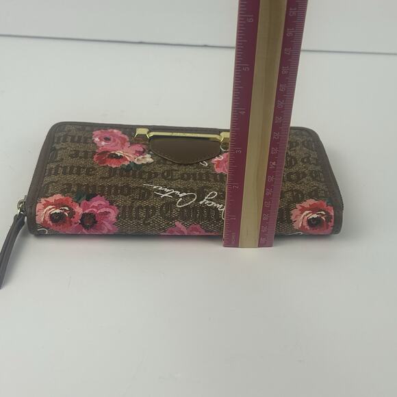 Juicy Couture Women's Multi-Pocket Wallet Zip Around Floral Print - Picture 6 of 9